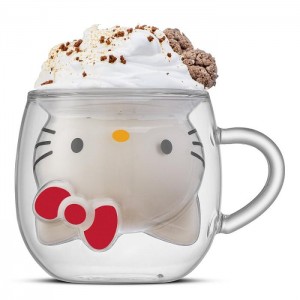 Hello Kitty Hello Kitty 3D Double Wall Coffee Mug Silve | CZ_HK33522