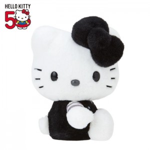 Hello Kitty Hello Kitty 50th Anniv. Plush Mascot (Black Monochrome) Bílé Černé | CZ_HK67861