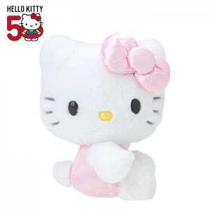 Hello Kitty Hello Kitty 50th Anniv. Plush Mascot (Pink Quilted) Bílé Růžové | CZ_HK25516