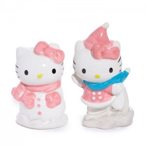 Hello Kitty Hello Kitty Ceramic Holiday Salt & Pepper Set (Snow Play) Růžové Blankyt | CZ_HK36863