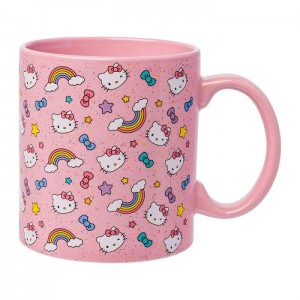 Hello Kitty Hello Kitty Ceramic Mug (Stars, Bows, & Rainbows) Růžové | CZ_HK44508