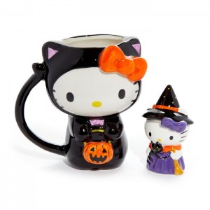 Hello Kitty Hello Kitty Halloween Costume Ceramic Mug and Figurine Gift Set Černé | CZ_HK15625