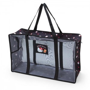 Hello Kitty Hello Kitty Mesh Storage Tote (Large) Černé | CZ_HK20925