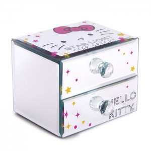 Hello Kitty Hello Kitty Mirrored Compact Jewelry Box Růžové | CZ_HK84698