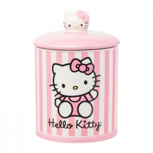 Hello Kitty Hello Kitty Pink Stripe Ceramic Storage Jar Růžové | CZ_HK46565