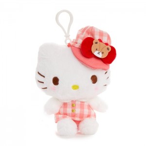 Hello Kitty Hello Kitty Plush Mascot Clip (Gingham Cap Series) Růžové | CZ_HK72477