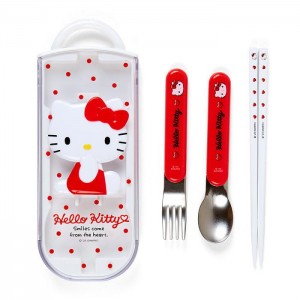 Hello Kitty Hello Kitty Smiles Utensil Set Trio Červené | CZ_HK61578