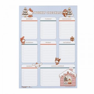 Hello Kitty Hello Kitty and Friends x Erin Condren Holiday Checklist Notepad Blankyt | CZ_HK44024