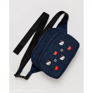 Hello Kitty Hello Kitty x Baggu Embroidered Fanny Pack Tmavě Blankyt | CZ_HK81537