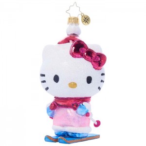 Hello Kitty Hello Kitty x Christopher Radko Handmade Glass Ornament (Aspen Adventure) Růžové | CZ_HK12569