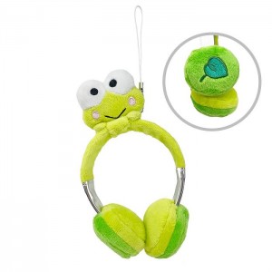 Hello Kitty Keroppi Plush Headphones Bag Charm Zelene | CZ_HK83112