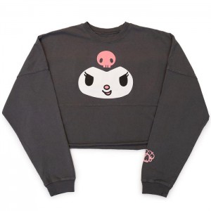 Hello Kitty Kuromi JapanLA Cropped Spirit Jersey Černé | CZ_HK44833