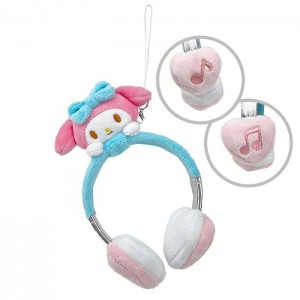 Hello Kitty My Melody Plush Headphones Bag Charm Růžové Blankyt | CZ_HK50509