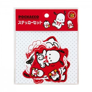 Hello Kitty Pochacco 10-pc Sticker Pack (35th Anniversary Red Ribbon Series) Červené | CZ_HK66030