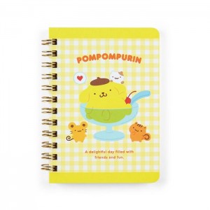 Hello Kitty Pompompurin Compact Ruled Notebook Žluté | CZ_HK17721