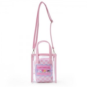 Hello Kitty Sanrio Characters Clear Convertible Mini (Pastel Check Series) Růžové | CZ_HK72641