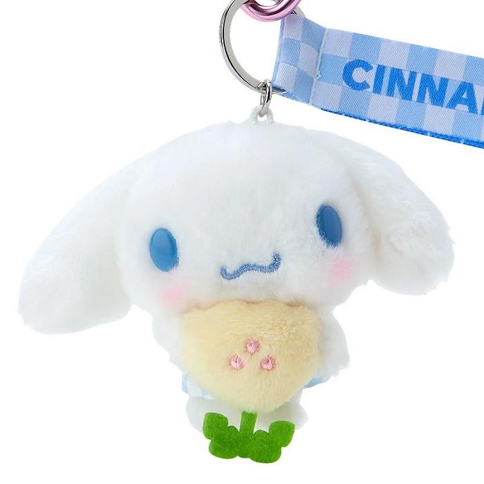 Hello Kitty Cinnamoroll Plush Mascot Keychain (Pastel Check Series) Blankyt | CZ_HK49210