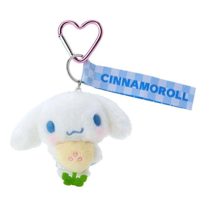 Hello Kitty Cinnamoroll Plush Mascot Keychain (Pastel Check Series) Blankyt | CZ_HK49210