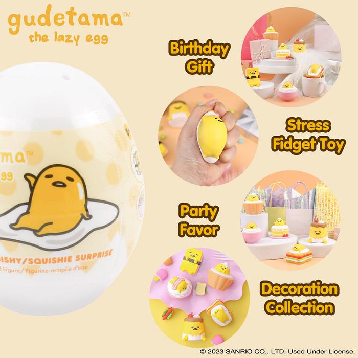 Hello Kitty Gudetama Capsule Squishies (Series 1) Žluté | CZ_HK29952