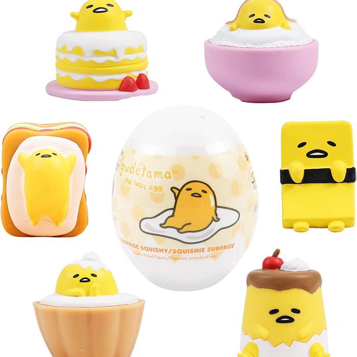 Hello Kitty Gudetama Capsule Squishies (Series 1) Žluté | CZ_HK64116