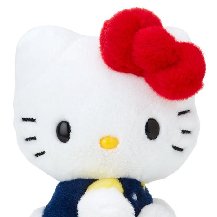 Hello Kitty Hello Kitty 50th Anniv. Plush Mascot (Dark Blue Overalls) Tmavě Blankyt Červené | CZ_HK25202