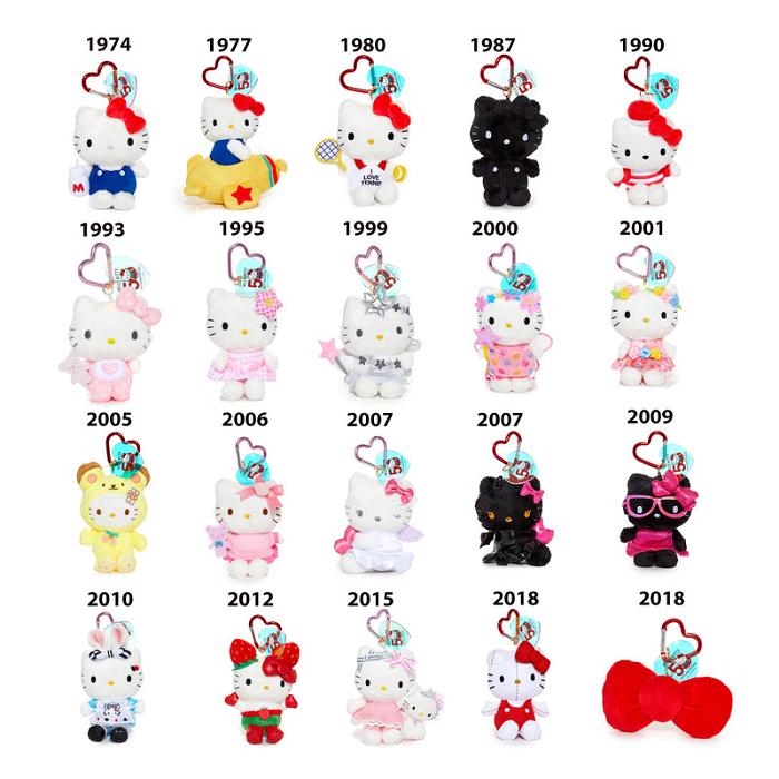 Hello Kitty Hello Kitty 50th Anniversary Bow Plush Mascot (2018) Červené | CZ_HK40632