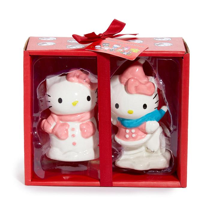 Hello Kitty Hello Kitty Ceramic Holiday Salt & Pepper Set (Snow Play) Růžové Blankyt | CZ_HK36863