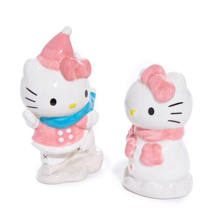 Hello Kitty Hello Kitty Ceramic Holiday Salt & Pepper Set (Snow Play) Růžové Blankyt | CZ_HK36863