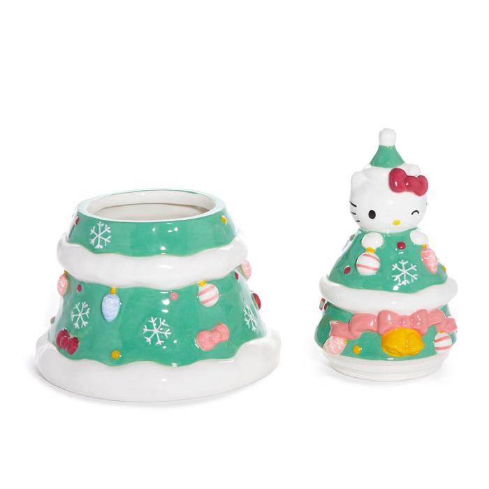 Hello Kitty Hello Kitty Ceramic Holiday Tree Cookie Jar Zelene | CZ_HK79105