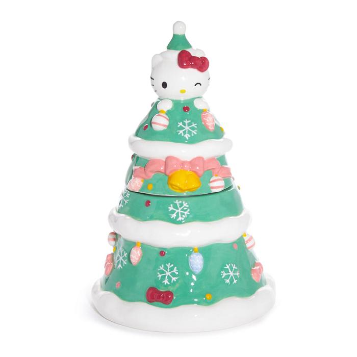 Hello Kitty Hello Kitty Ceramic Holiday Tree Cookie Jar Zelene | CZ_HK79105