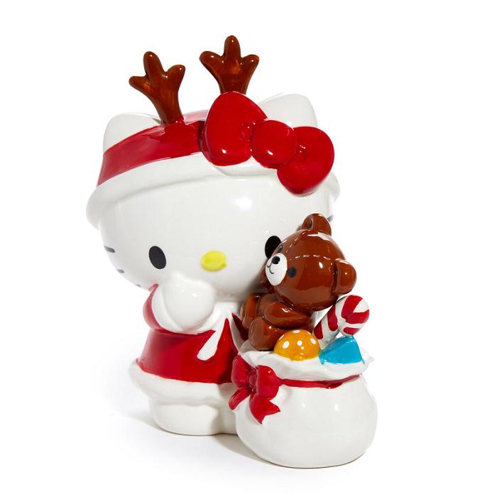 Hello Kitty Hello Kitty Ceramic Holiday Teddy Bear Figurine Červené | CZ_HK77610