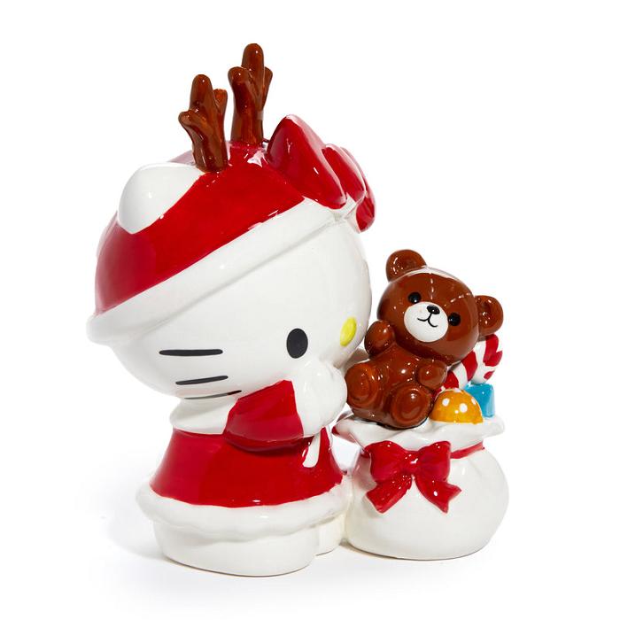 Hello Kitty Hello Kitty Ceramic Holiday Teddy Bear Figurine Červené | CZ_HK77610