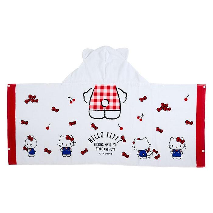 Hello Kitty Hello Kitty Cherry Kids Hooded Towel Bílé | CZ_HK97414