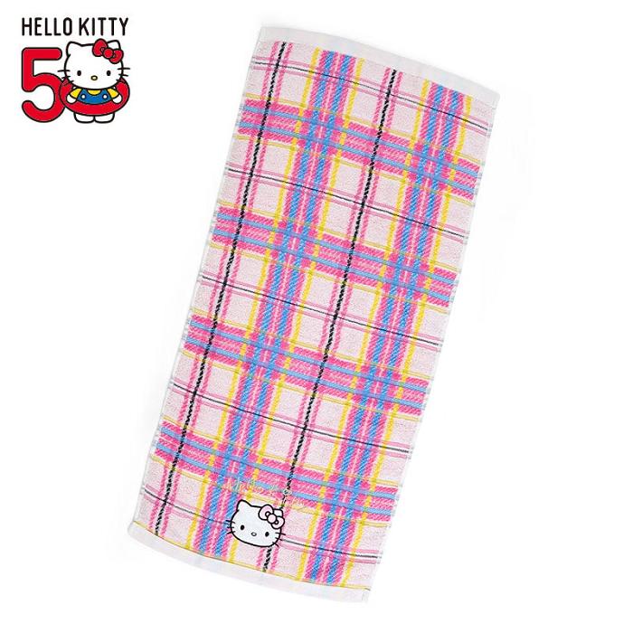 Hello Kitty Hello Kitty Hand Towel (Hello Kitty Dress Tartan Series) Růžové | CZ_HK36002