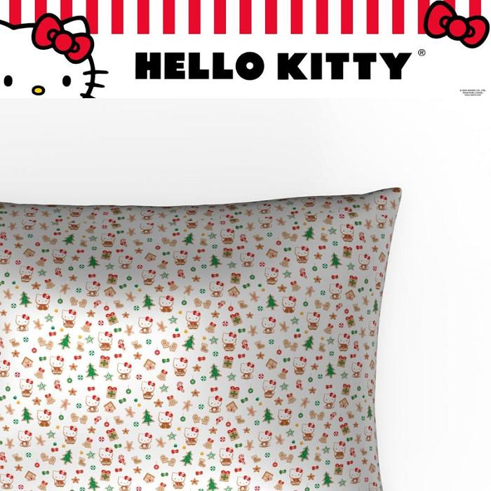 Hello Kitty Hello Kitty Holiday Satin Pillowcase Červené Zelene | CZ_HK38951