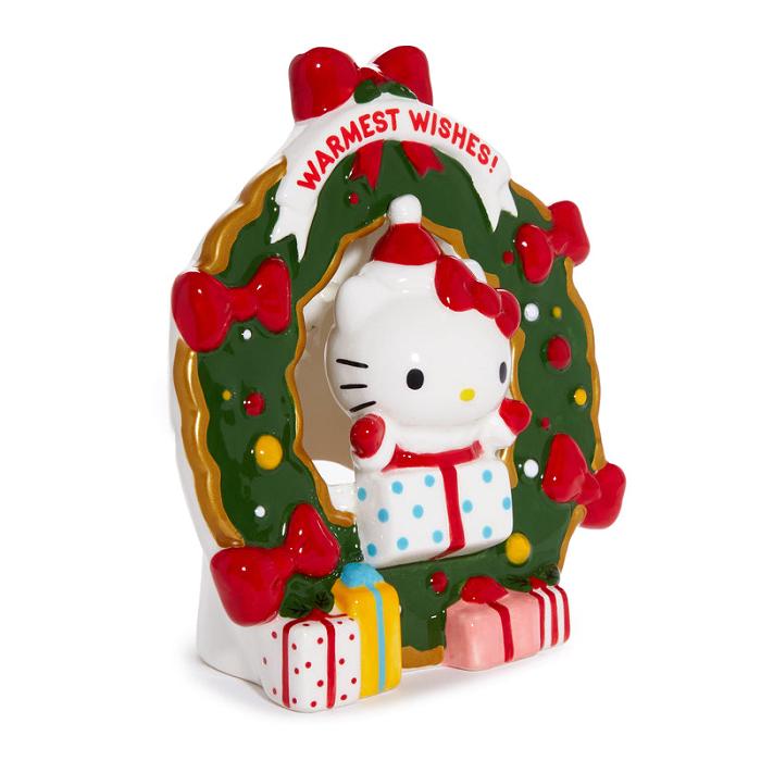 Hello Kitty Hello Kitty Holiday Wreath Ceramic Tealight Holder Červené Zelene | CZ_HK51483