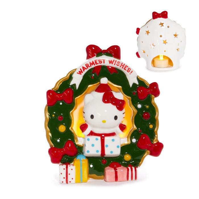 Hello Kitty Hello Kitty Holiday Wreath Ceramic Tealight Holder Červené Zelene | CZ_HK51483