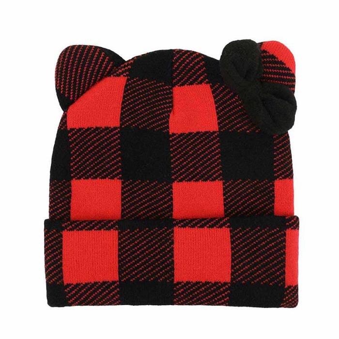 Hello Kitty Hello Kitty Knit Red Plaid Beanie Červené | CZ_HK80240