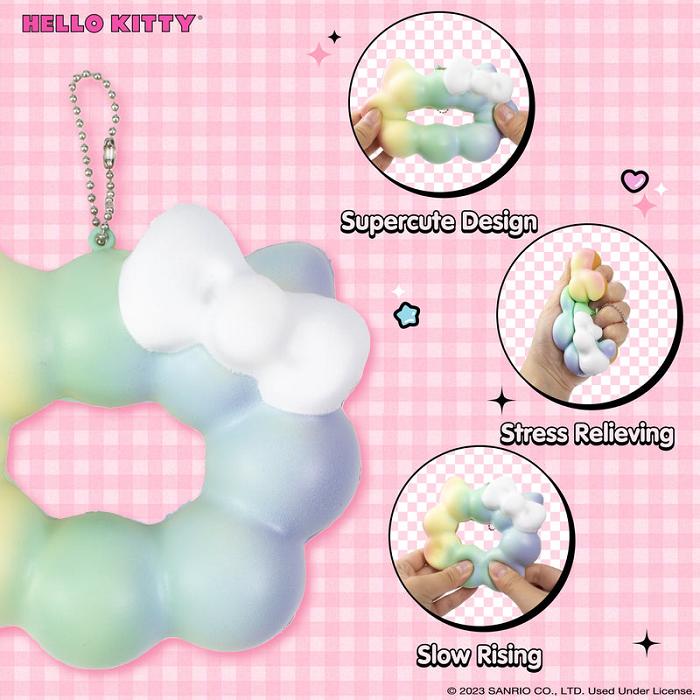 Hello Kitty Hello Kitty Mochi Donut Squishy Keychain Viacfarebný | CZ_HK82111