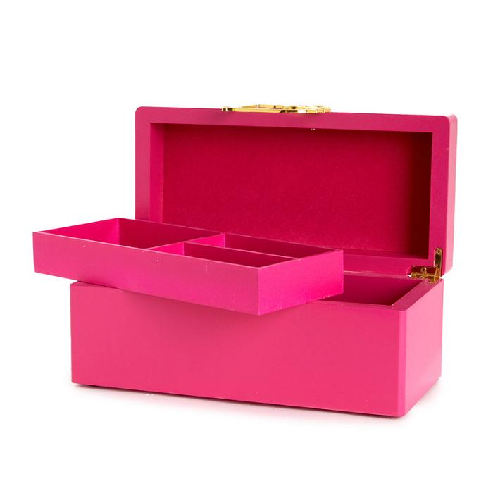 Hello Kitty Hello Kitty Pink Lacquered Jewelry Box Organizer Červené | CZ_HK43925