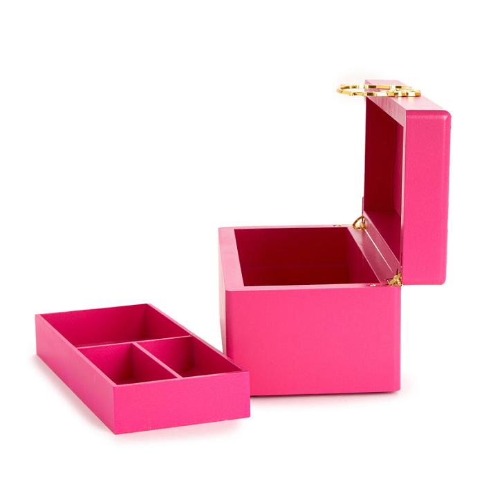 Hello Kitty Hello Kitty Pink Lacquered Jewelry Box Organizer Červené | CZ_HK43925