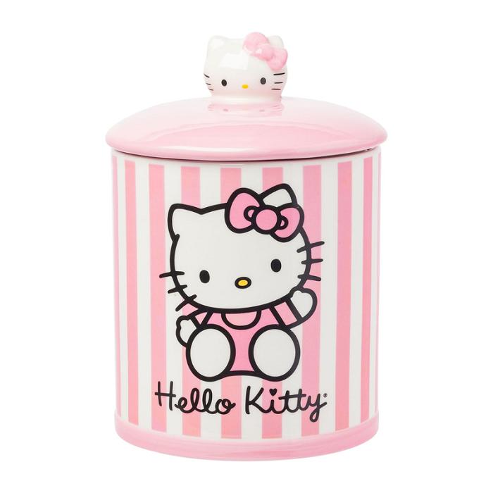 Hello Kitty Hello Kitty Pink Stripe Ceramic Storage Jar Růžové | CZ_HK46565