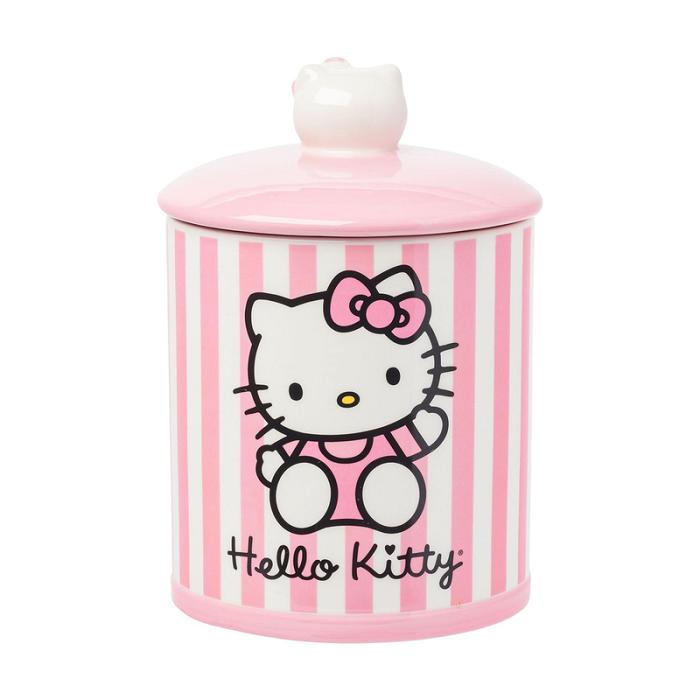 Hello Kitty Hello Kitty Pink Stripe Ceramic Storage Jar Růžové | CZ_HK66400