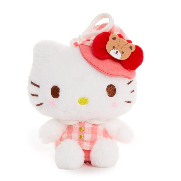 Hello Kitty Hello Kitty Plush Mascot Clip (Gingham Cap Series) Růžové | CZ_HK72477