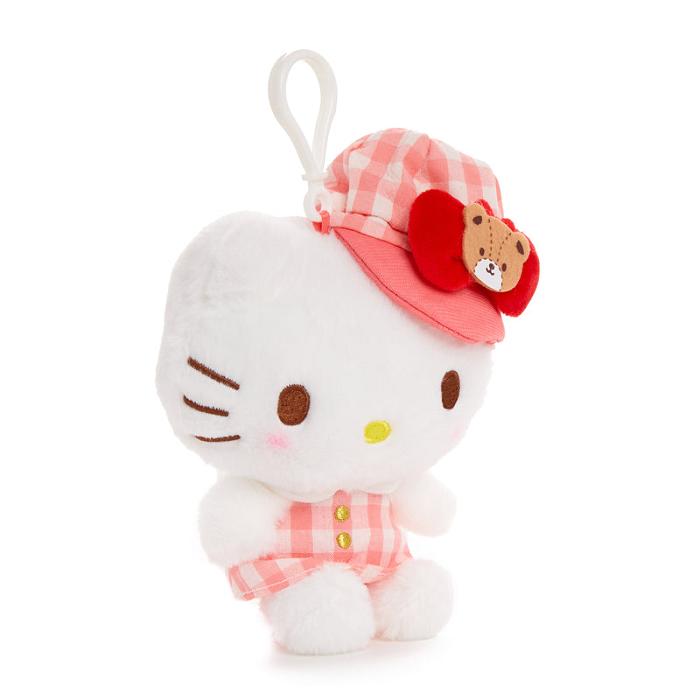 Hello Kitty Hello Kitty Plush Mascot Clip (Gingham Cap Series) Růžové | CZ_HK72477