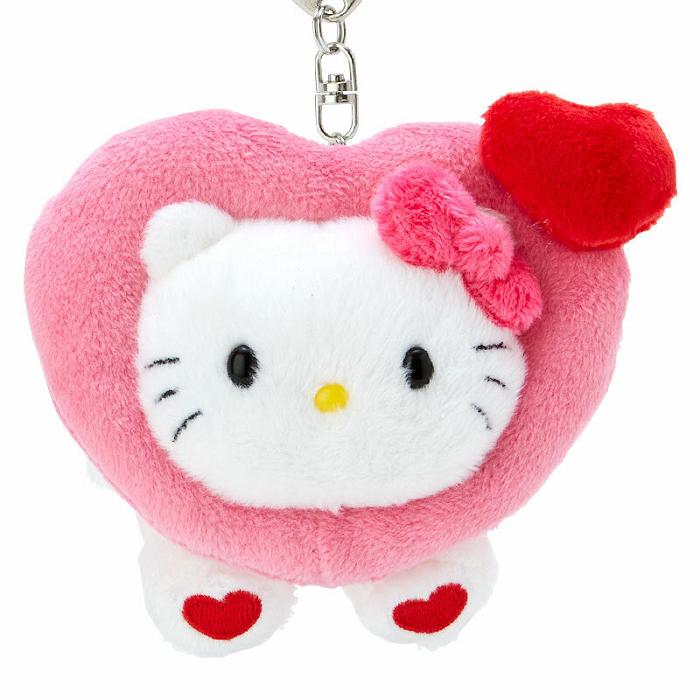 Hello Kitty Hello Kitty Plush Mascot Keychain (Big Heart Series) Růžové | CZ_HK46738