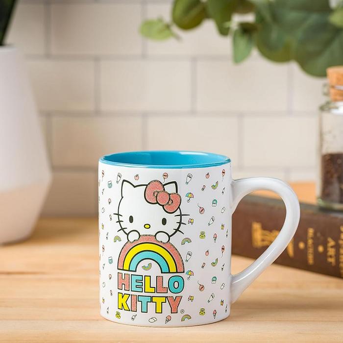 Hello Kitty Hello Kitty Rainbow Glitter Ceramic Mug Blankyt | CZ_HK97672