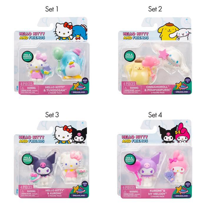 Hello Kitty Hello Kitty and Friends 2-pc Figure Pack (Series 2: Dreamland) Růžové | CZ_HK81036