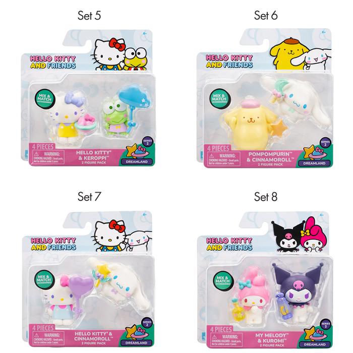 Hello Kitty Hello Kitty and Friends 2-pc Figure Pack (Series 2: Dreamland) Růžové | CZ_HK81036