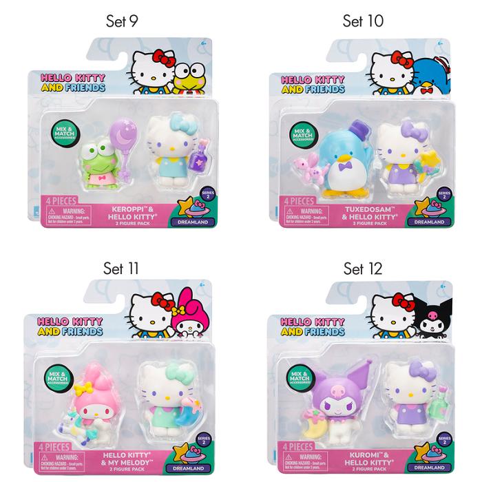 Hello Kitty Hello Kitty and Friends 2-pc Figure Pack (Series 2: Dreamland) Růžové | CZ_HK81036